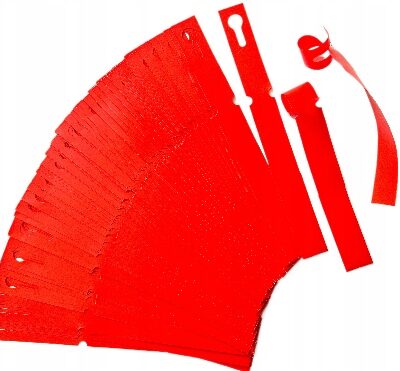 Etykiety ogrodnicze pętlowe do pisania CZERWONE 200mm x 17mm (17x200) 100