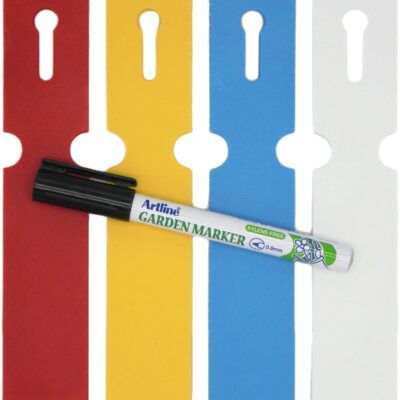 MARKER + Etykiety 4 KOLORY pętlowe do opisu roślin 163x33mm (33x163) 400szt