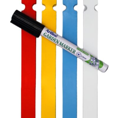 MARKER + Etykiety 4 KOLORY pętlowe do opisu roślin 250x17mm (17x250) 400szt