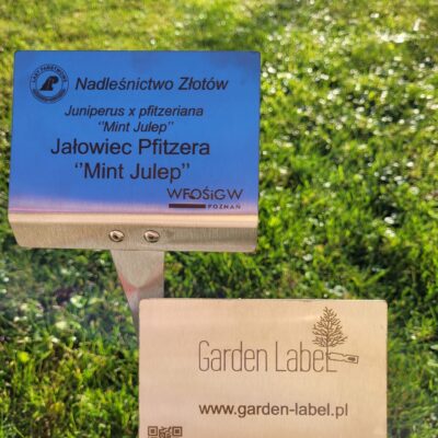 Tabliczka ogrodowa wtykana, nierdzewna, GRAWER Czarny, 155x105x450, PRODUCENT