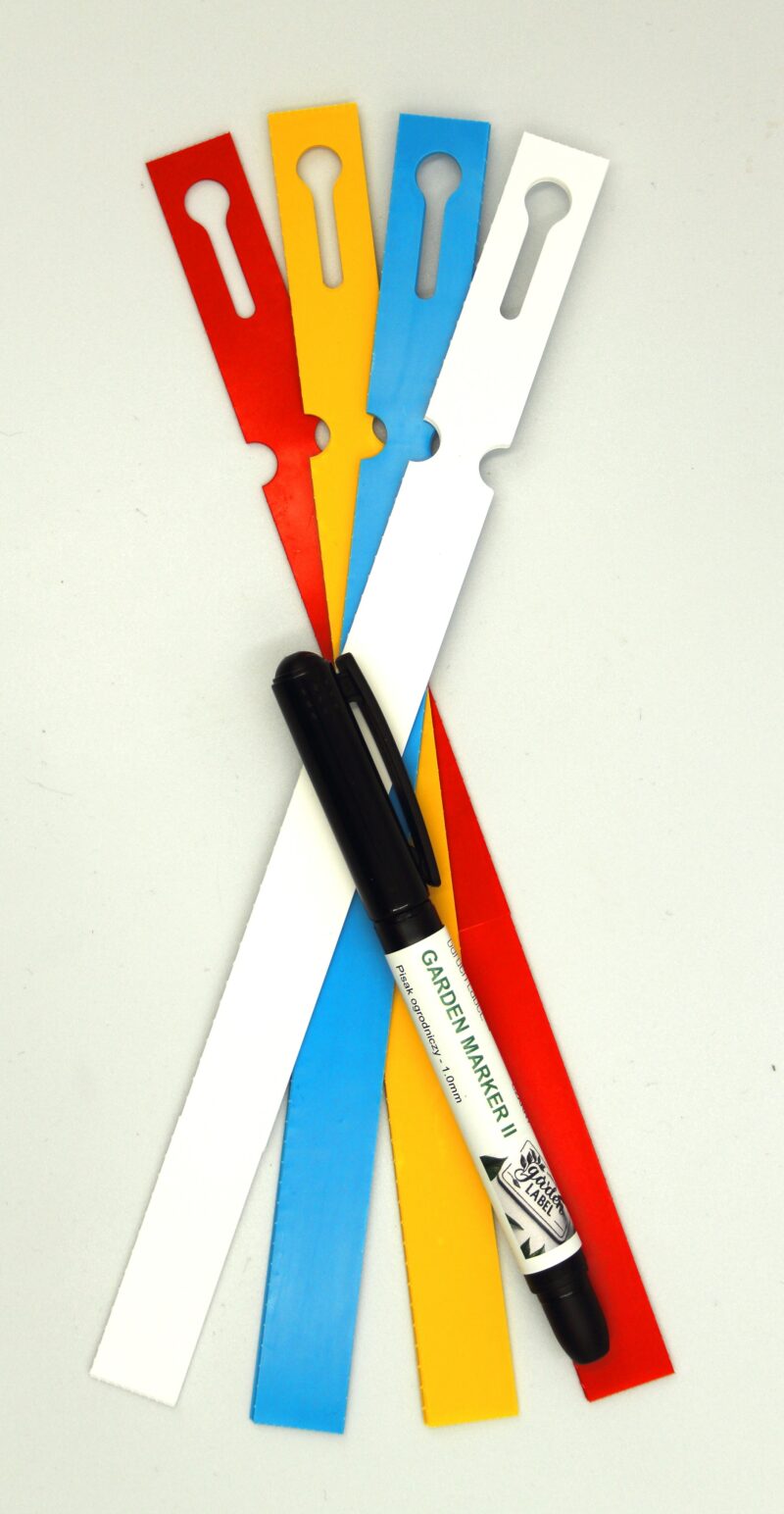 MARKER II+Etykiety 4 KOL. pętlowe do opisu roślin 250x17mm (17x250) 400szt - obrazek 2