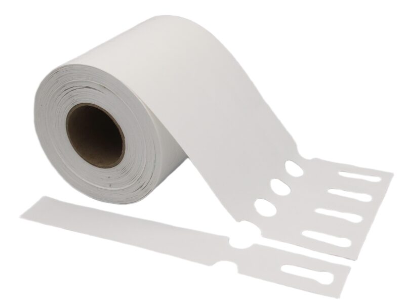 Etykiety ogrodnicze sadownicze pętlowe BIAŁE BDUŻE 200x25mm (25x200) 1000sztuk