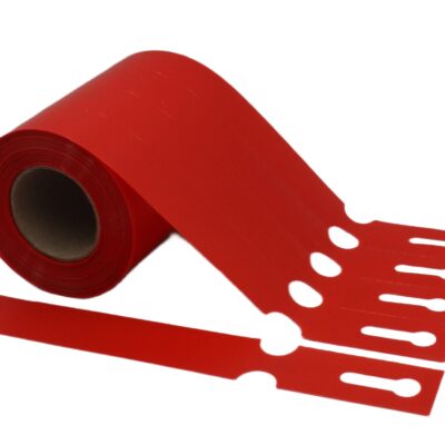 Etykiety ogrodnicze/sadownicze pętlowe CZERWONE 200x25mm(25x200) 500szt