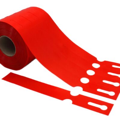 Etykiety ogrodnicze/sadownicze pętlowe CZERWONE 200x25mm(25x200) 1000szt