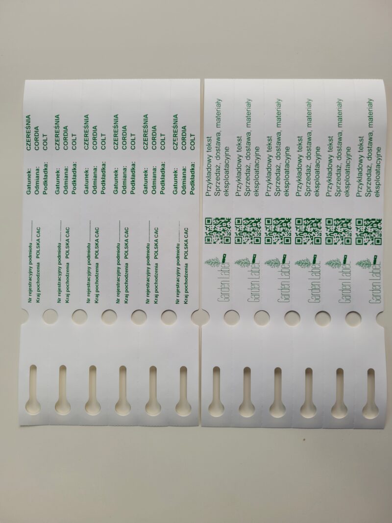 Etykiety ogrodnicze-sadownicze pętlowe BIAŁE 163x33mm (33x163) 2000 sztuk - obrazek 7