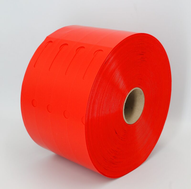 Etykiety ogrodnicze wiązane DUŻE 250x25mm  (25x250) 3750 sztuk CZERWONE - obrazek 3