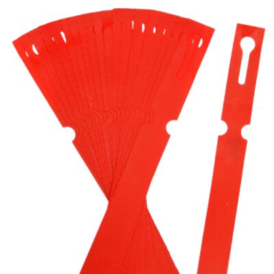 Etykiety ogrodnicze /sadownicze pętlowe CZERWONE 160x17mm (17x160) 120szt