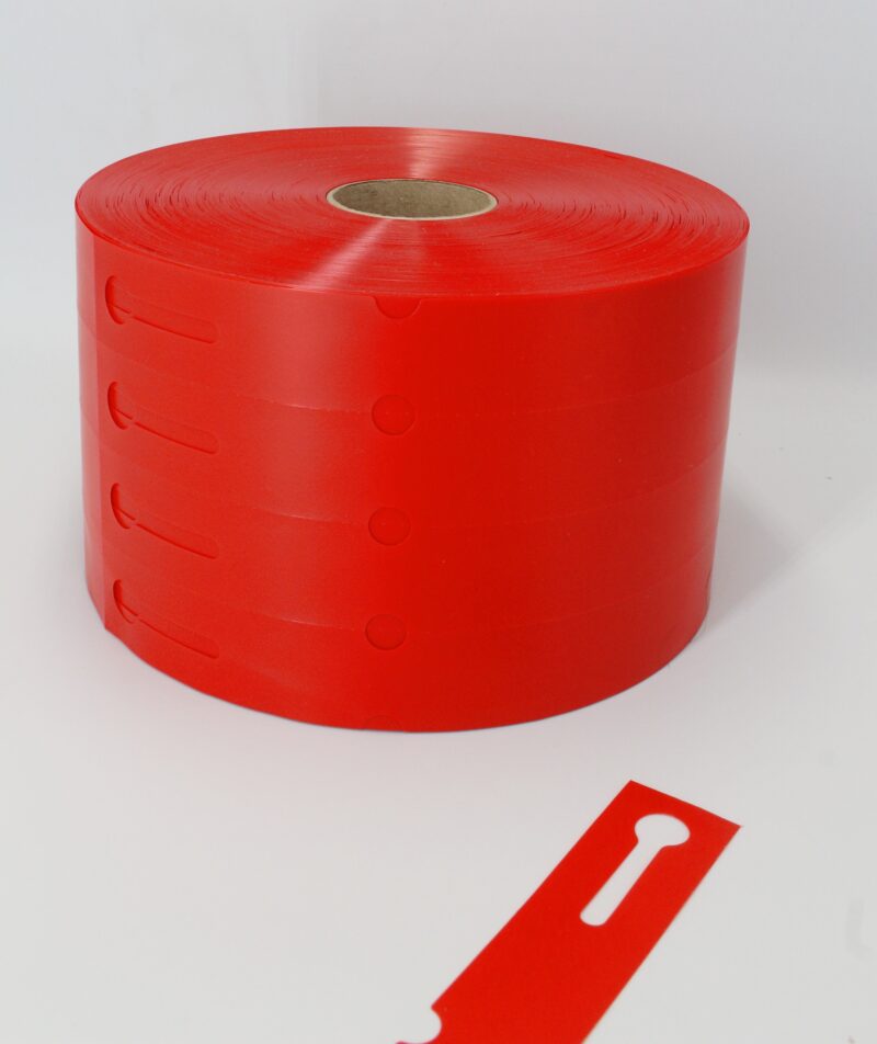 Etykiety ogrodnicze wiązane DUŻE 250x25mm  (25x250) 3750 sztuk CZERWONE - obrazek 5