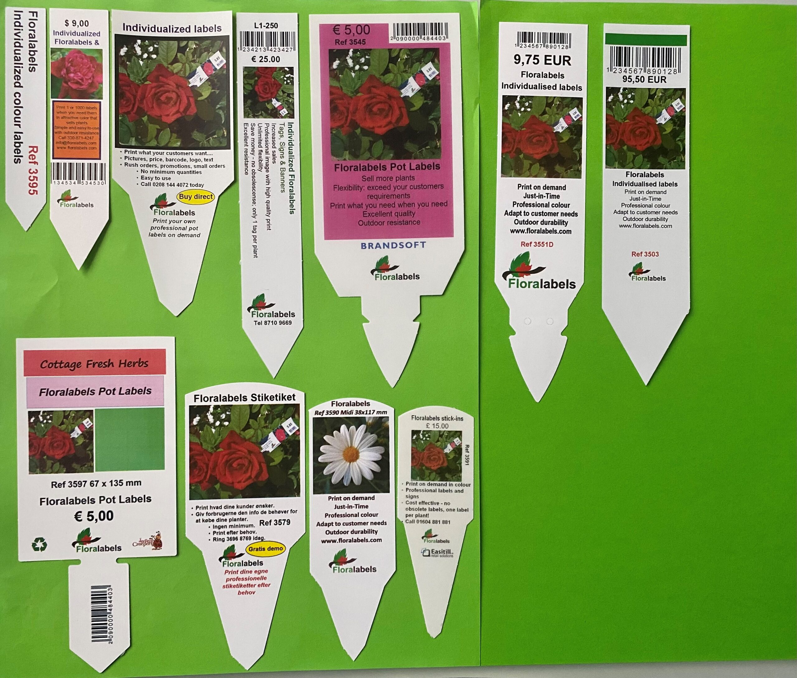 Etykiety wtykane - Pot Label 52 x 127 mm w rounded ends (10) (3579) FloraLabels - obrazek 3