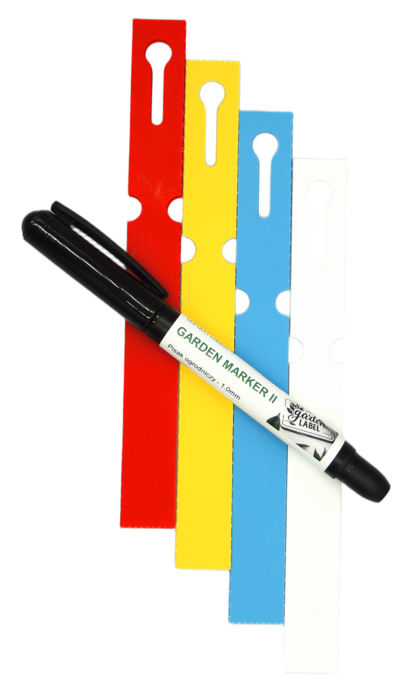 MARKER II +Etykiety 4 KOL.pętlowe do opisu roślin 200x25mm (25x200) 400szt