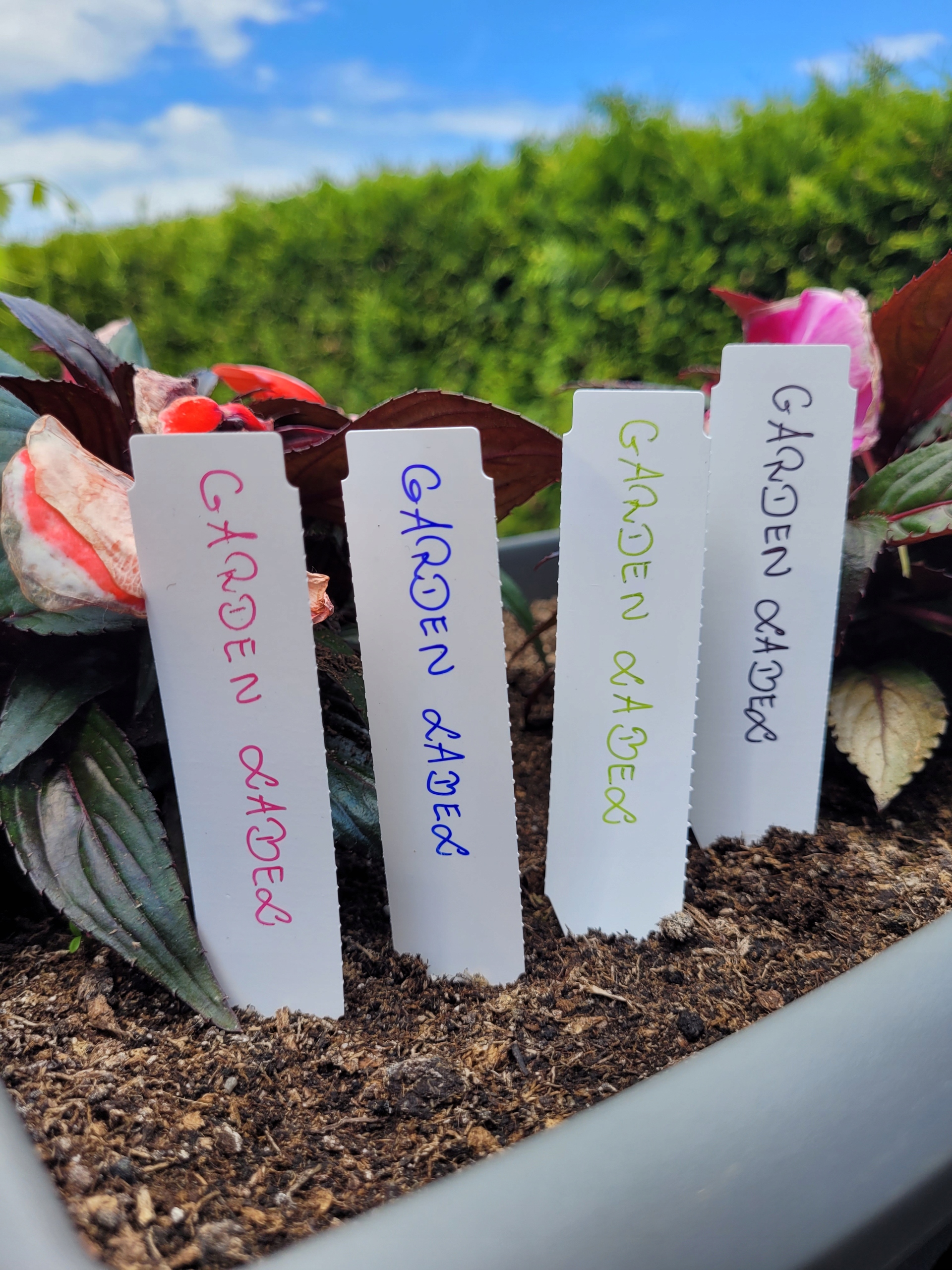 Tabliczka ogrodowa wtykana, 155x105x450 cm, CZARNA, Aluminium zestaw 5 szt. - obrazek 9