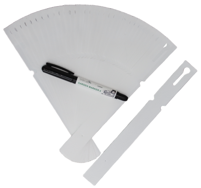 MARKER II + Etykiety BIAŁE pętlowe do opisu roślin 250x25mm(25x250) 100szt
