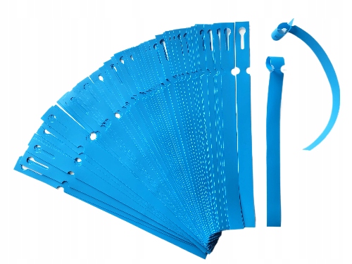 Etykiety pętlowe do ogrodnictwa NIEBIESKIE 250mm x 17mm - 100 sztuk