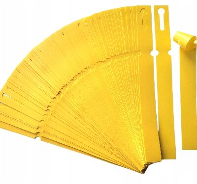 Etykiety ogrodnicze pętlowe Żółte 250mm x 25mm (100 sztuk) - Wodoodporne i Trwałe
