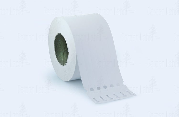 Allfolin loop label – 200x17x10-15, with tear-off tip, white