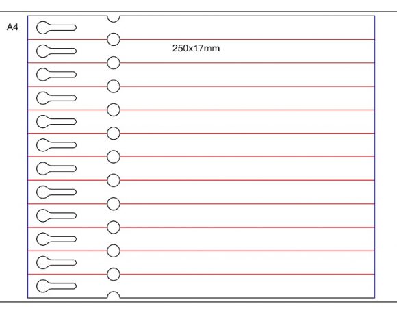 Laser loop label – 250x17x10-15, without tear-off tip, white