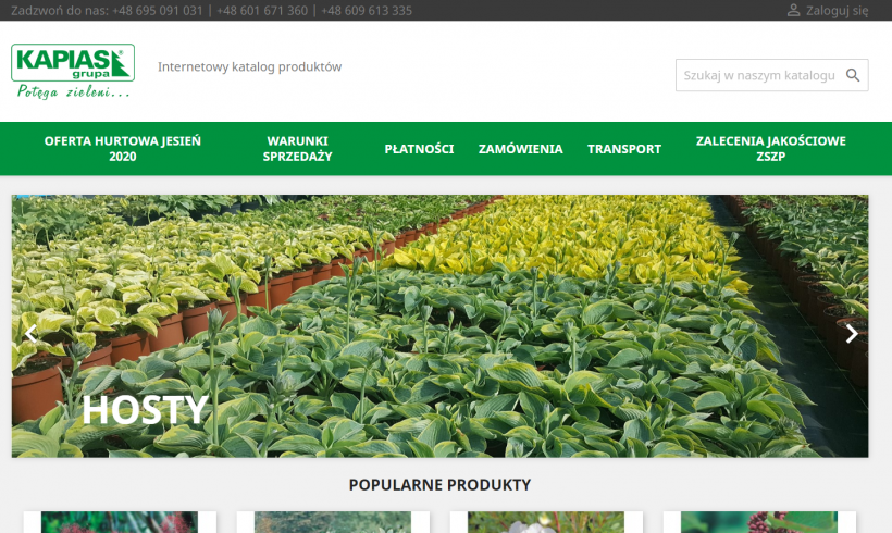 Katalog roślin online – zrealizowaliśmy internetowy projekt dla Grupy Kapias