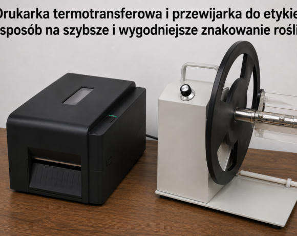 Druk etykiet ogrodniczych – drukarka i przewijarka Druk etykiet ogrodniczych – drukarka i przewijarka