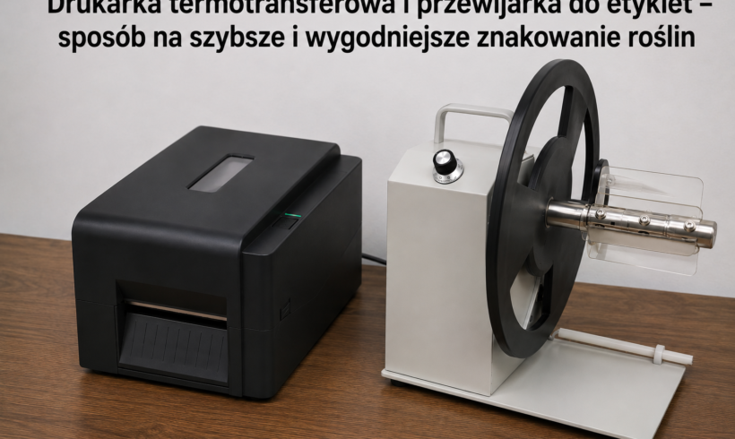 Druk etykiet ogrodniczych – drukarka i przewijarka Druk etykiet ogrodniczych – drukarka i przewijarka